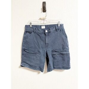 Ripton & Co Mens Chore Shorts Flat Front Mid Rise Cotton Twill Navy Size 31